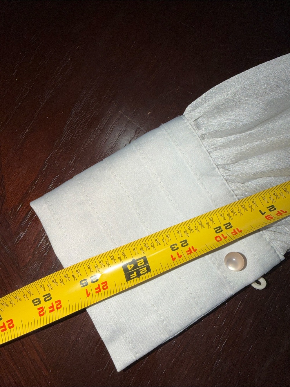 Vintage Dittos Gray Silver Ruffle-Neck Button Front Blouse - Picture 13 of 13
